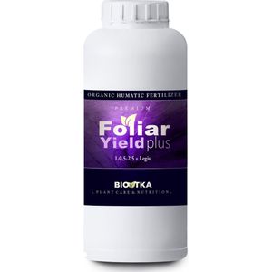 BioTka FOLIAR YIELD PLUS (K) 1 Ltr. Bladvoeding (plantvoeding - biologische voeding - biologische plantvoeding - bio supplement - Kalium - K boost - plantvoeding ledlamp - kokosvoeding - kokos voeding - coco - organische plantenvoeding - organisch)