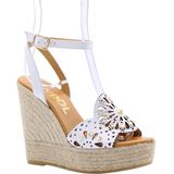 Maypol, Nagpur Espadrille Wit, Dames, Maat:38 EU