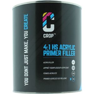 CROP 2K HS Acryl Primer Filler ZWART VS5 - Blik 4 liter