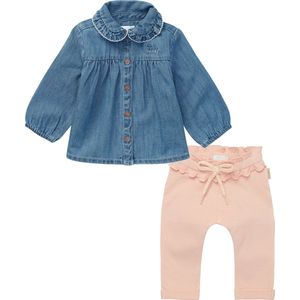 Noppies - Kledingset - 2 delig - Broek Shakope Rose Smoke - Blouse Eberdeen Medium wash - Maat 68