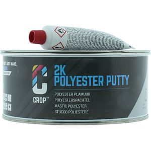 CROP 2K Polyester Plamuur 750ml - Voor Kunststof • Plastic • Metaal • IJzer • Staal • Aluminium • Carbon & Glasvezel - Auto plamuur - Polyester hars - Met verharder