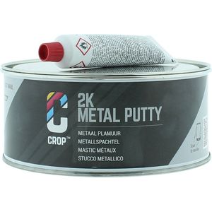 CROP 2K Metaal Plamuur 750ml - Voor Metaal • Staal • Aluminium • IJzer - Auto plamuur - Grijs - Met verharder