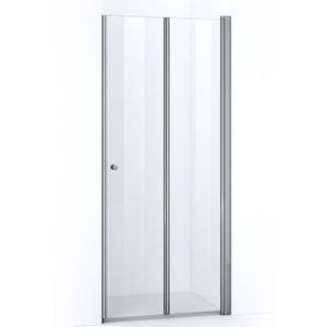 Zircon Comfort Douchedeur | 90 cm Chroom Helder glas Vouwdeur