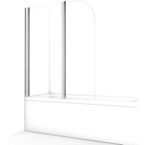 Zircon Comfort Badwand | 120 cm Chroom Draaibaar Helder glas
