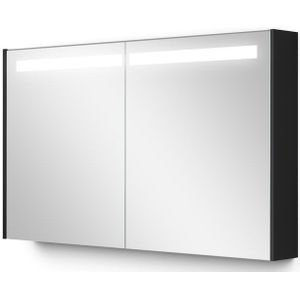 Spiegelkast Met Verlichting Modulo 120x70cm Mat Zwart