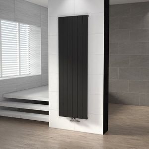 Jupiter Designradiator | 56,5x180 cm Mat zwart 1577 Watt Aluminium Centrale verwarming