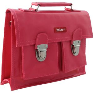 Bakker Made With Love - Schooltas - Handtas - Vinyl - Fairtrade - Roze - 25x19x7 - Mini