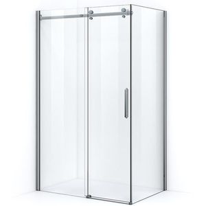 Crystal Allure Douchecabine | 120x90 cm Chroom Helder glas Schuifdeur Rechthoek