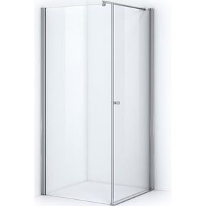 Zircon Essence Douchecabine | 90x90 cm Chroom Helder glas Draaideur Vierkant