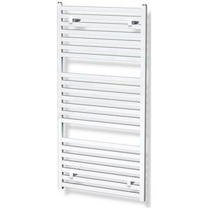 Zeus Handdoekradiator | 60x120 cm Hoogglans wit 1160 Watt Aluminium Centrale verwarming