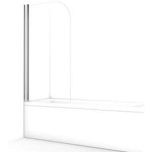 Zircon Comfort Badwand | 80 cm Chroom Draaibaar Helder glas