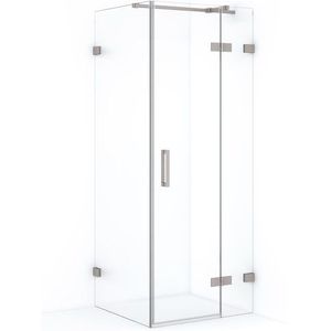 Diamond Douchecabine | 80x80 cm Rvs Helder glas Draaideur Vierkant