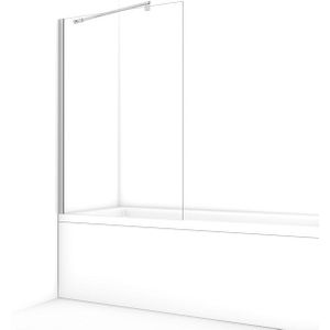 Zircon Comfort Badwand | 90 cm Chroom Helder glas