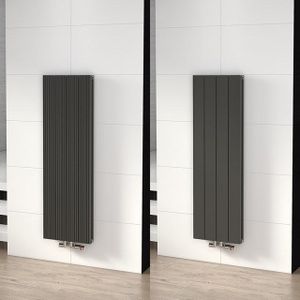 Ceres Designradiator | 37,5x120 cm Donkergrijs 1285 Watt Aluminium Centrale verwarming