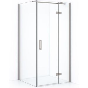 Diamond Douchecabine | 100x90 cm Rvs Helder glas Draaideur Rechthoek