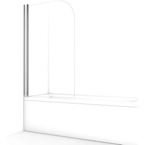 Zircon Comfort Badwand | 90 cm Chroom Draaibaar Helder glas