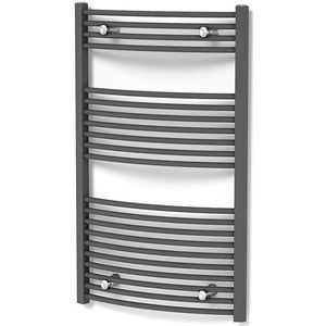 Venus Handdoekradiator | 60x118 cm Donkergrijs 668 Watt Staal Centrale verwarming