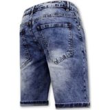 Korte Spijkerbroek Heren Stretch - Denim Short - Blauw