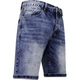 Korte Spijkerbroek Heren Stretch - Denim Short - Blauw