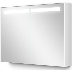 Spiegelkast Met Verlichting Modulo 100x70cm Hoogglans Wit