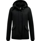 Winterjas Dames - Winterjas Dames Gewatteerd - Dames Jas - Slim Fit - 9621 - Zwarte Jas Dames