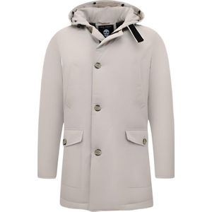 Gewatteerde Jassen Heren - Parka Heren Winterjas - 7101 - Beige Jas