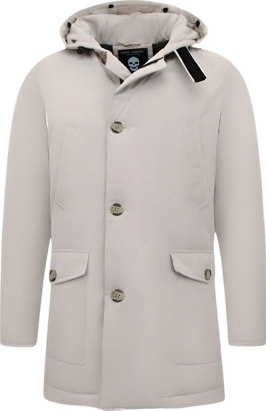 Gewatteerde Jassen Heren - Parka Heren Winterjas - 7101 - Beige Jas