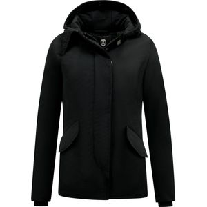 Gewatteerde Jas Dames Kort -5897 - Zwart