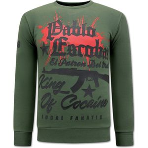 The King Of Cocaine Heren Sweater - Groen