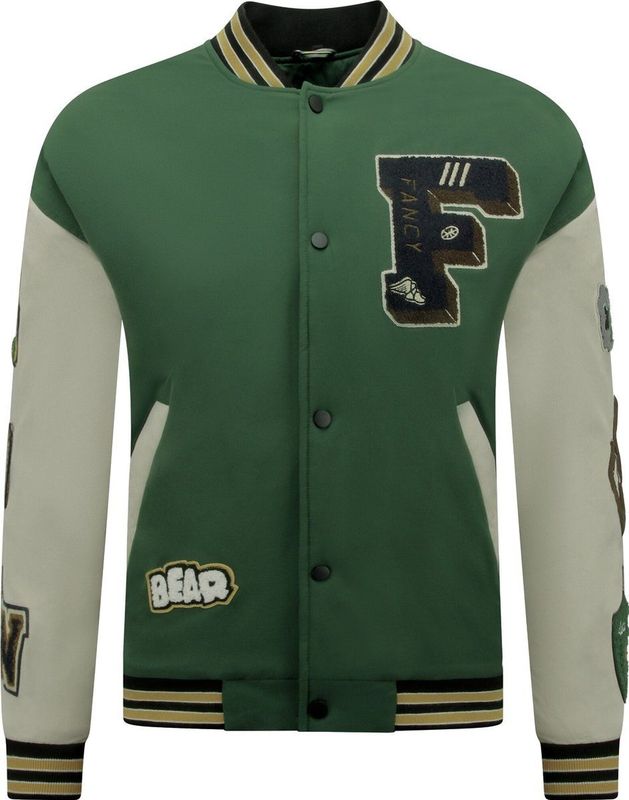 Enos - Oversized Letterman Jas - Groen - 8633