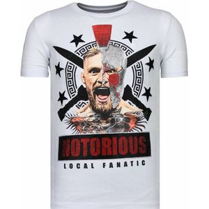 Conor Notorious Warrior - Rhinestone T-shirt - Wit