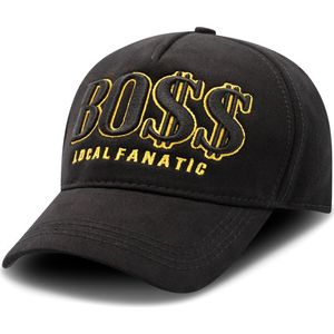 Baseball Cap Heren - BO$$ - Zwart