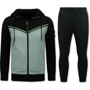 Huispak Heren Volwassenen - Joggingpak Heren Volwassenen - Teddy Trainingspak Heren - 1117 - Zwart