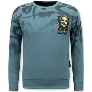 Joker - Heren Sweater - Blauw - Katoen