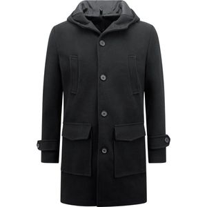 Heren - Overcoat - Trenchcoat - Zwart - Jas