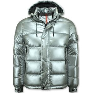 Enos - Puffer Jacket - Zilver - Met Capuchon - Heren