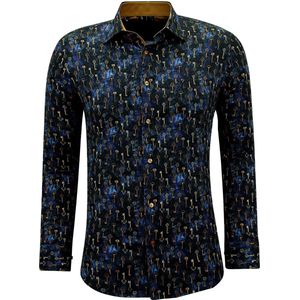 Gentile Bellini - Slim Fit Overhemd - Blauw - Katoen