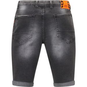 Slim Fit Heren Korte Spijkerbroek -1034-SH- Grijs