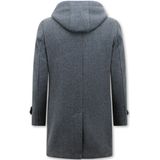 Klassieke Mantel Halflang Getailleerd Heren - 805 - Grijs