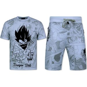 Twinset Dragon Ball - Zomerset Heren - Co ord set Dragon Ball - Combisets - 1681 - Wit
