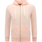 Hoodie Heren met Rits - Trainingsjack heren - Sportvest - Pink