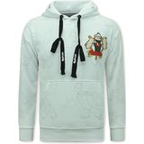 Hoodie Heren met Capuchon - Popeye - Grijs