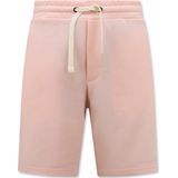 Hoodie Heren met Rits - Jogging Shorts Heren - SET - Pink