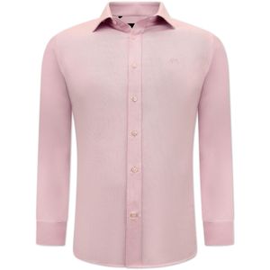 Heren Overhemden - Roze - Slim Fit Oxford Hemd