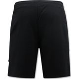 Geribbelde Oversized T-shirt - Joggingshort Heren - SET - Zwart