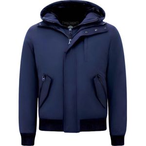 Enos - Korte Heren Winterjas - Gewatteerd - Blauw - Model 7015
