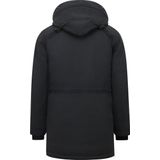 Enos - Lange Heren Parka Jas - Zwart - Met Capuchon