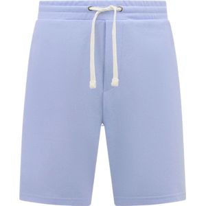 Enos - Korte Joggingbroek - Licht Blauw - Sweat Shorts met Zakken