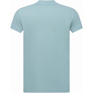 Poloshirt - Licht Blauw - Katoen/Lycra - Slim Fit