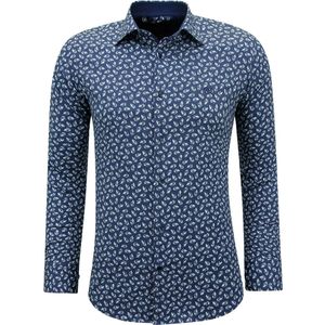 Gentile Bellini - Slim Fit Overhemd - Blauw - Katoen
